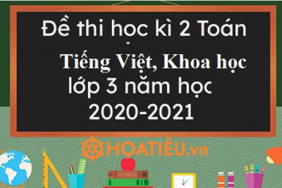 Đề thi HKII Toán , Tiếng Việt Tổng hợp Khối 3 2020 2021