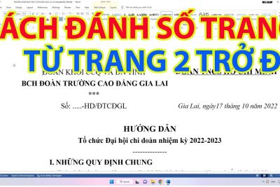 Tại sao cần đánh số trang từ trang 2 trên Word?